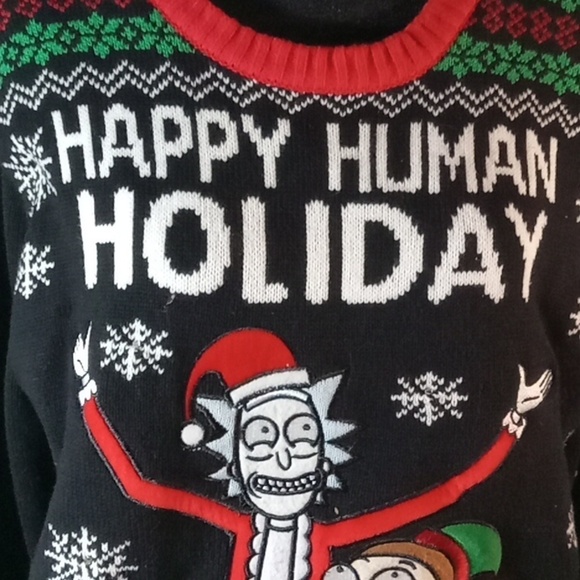 Spencer's workshop Rick and Morty Christmas sweater size medium - Picture 2 of 8